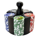 بسته 100 عددی ژتون بازی با هولدر پلاستیکی مدل Poker Chips Case