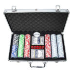 بسته 300 عددی ژتون بازی همراه با کیف آلومینیومی مدل Poker Chips Case