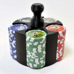 بسته 100 عددی ژتون بازی با هولدر پلاستیکی مدل Poker Chips Case