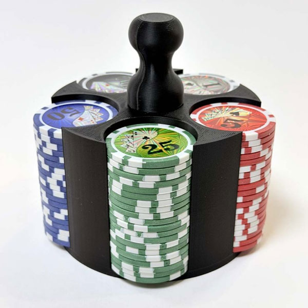 بسته 100 عددی ژتون بازی با هولدر پلاستیکی مدل Poker Chips Case