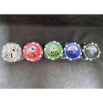 بسته 100 عددی ژتون بازی با هولدر پلاستیکی مدل Poker Chips Case