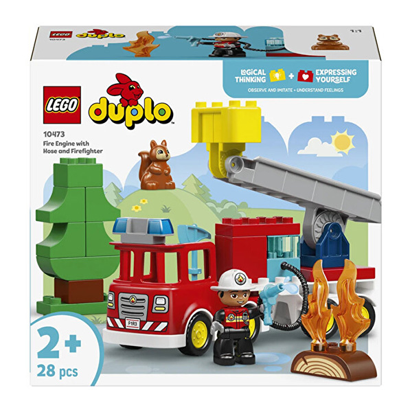 لگو سری دوپلو مدل Fire Truck with Hose and Firefighter کد 10473