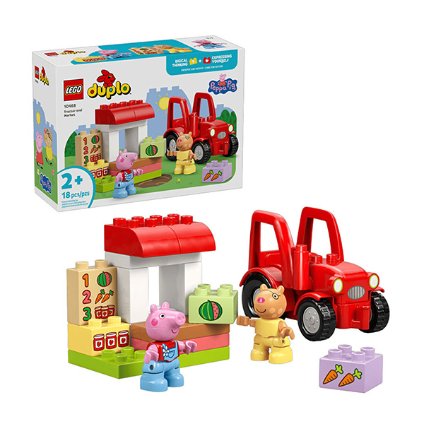 لگو سری دوپلو مدل Peppa Pig Tractor and Market کد 10468-10 لگو سری دوپلو مدل Peppa Pig Tractor and Market کد 10468