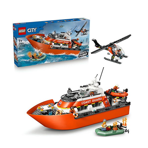 لگو سری سیتی مدل  Coast Guard Rescue Boat & Helicopter کد 60504