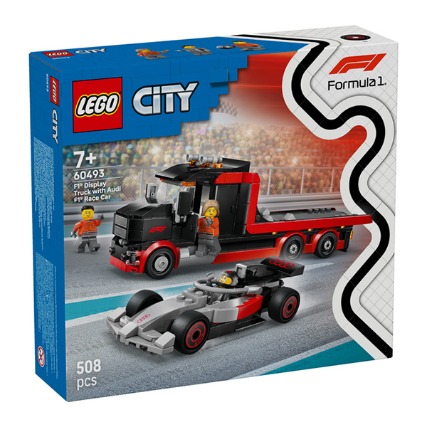 لگو سری سیتی مدل F1® Display Truck with Audi F1® Race Car کد 60493