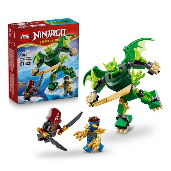 لگو سری نینجاگو مدل Lloyd's Dragon Mech Battle Pack کد 71862