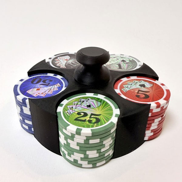 بسته 50 عددی ژتون بازی با هولدر پلاستیکی مدل Poker Chips Case