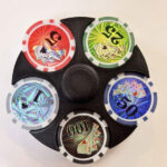 بسته 50 عددی ژتون بازی با هولدر پلاستیکی مدل Poker Chips Case