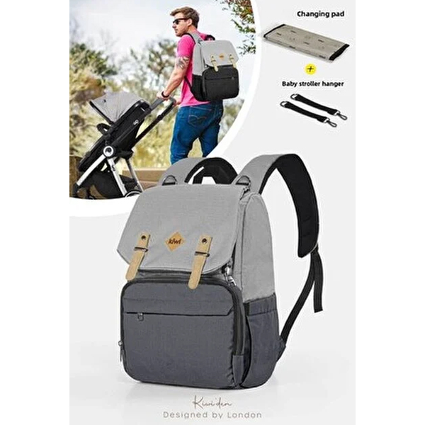 کوله پشتی لوازم کودک کیوی Cool Bag طوسی