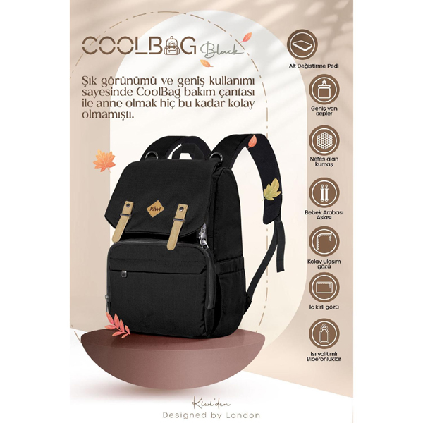 کوله پشتی لوازم کودک کیوی Cool Bag مشکی