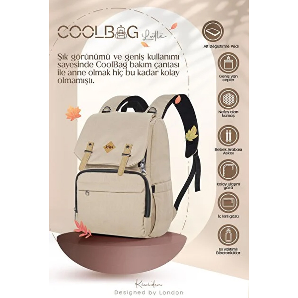 کوله پشتی لوازم کودک کیوی Cool Bag کرمی