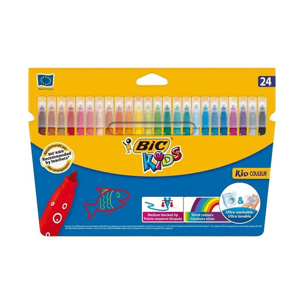 ماژیک 24 رنگ بیک سری Kids مدل Kid Couleur