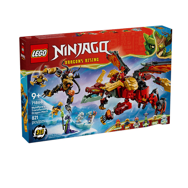 لگو سری نینجاگو مدل Wyldfyre's Transforming Dragon Mech کد 71868
