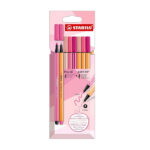 ماژیک و روان نویس 8 عددی استابیلو مدل Pink Shades