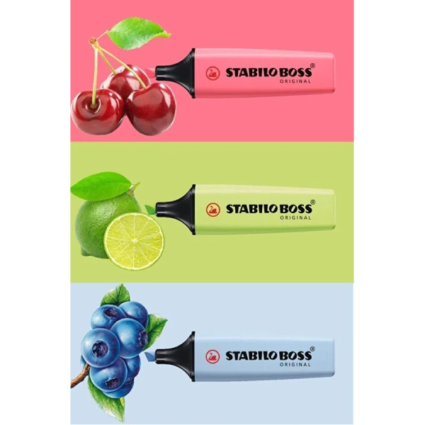 ماژیک هایلایتر 3 رنگ استابیلو مدل Boss Original