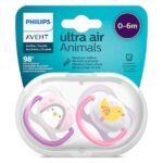 پستانک ارتودنسی اونت دو عددی مدل Ultra Air طرح پنگوئن و جوجه