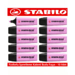 ماژیک هایلایتر پاستلی 10 رنگ استابیلو مدل Frosted Fuchsia - بنفش