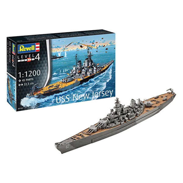 ماکت کشتی ریول مدل Battleship USS New Jersey مقیاس 1:1200 کد 5183