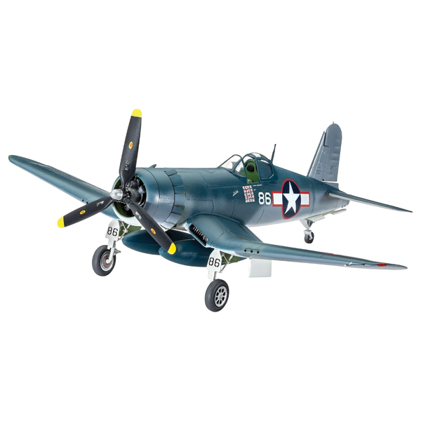 ماکت جنگنده ریول مدل Vought F4U Corsair مقیاس 1:72 کد 03983 با کیت رنگ آمیزی