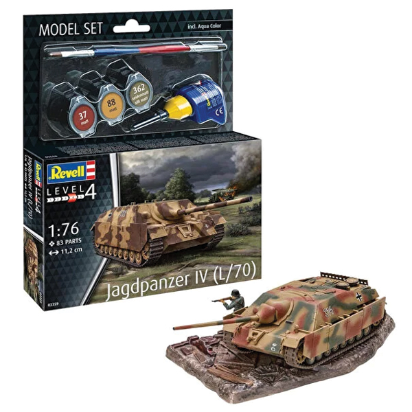 ماکت تانک ریول مدل Jagdpanzer IV (L/70) مقیاس 1:76 کد 03359 با کیت رنگ آمیزی