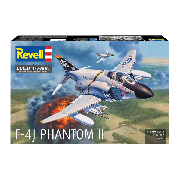 ماکت جنگنده ریول مدل f-4J Phantom II مقیاس 1:72 کد 03941 با کیت رنگ آمیزی