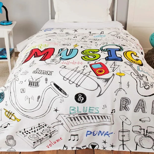 پتو تک نفره کاراجا هوم مدل Music