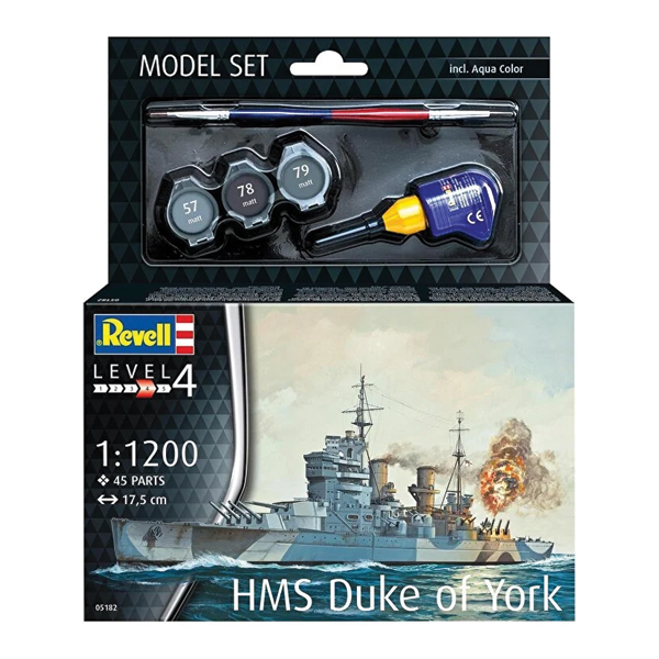 ماکت کشتی ریول مدل HMS Duke of York مقیاس 1:1200 کد 05182 با کیت رنگ آمیزی
