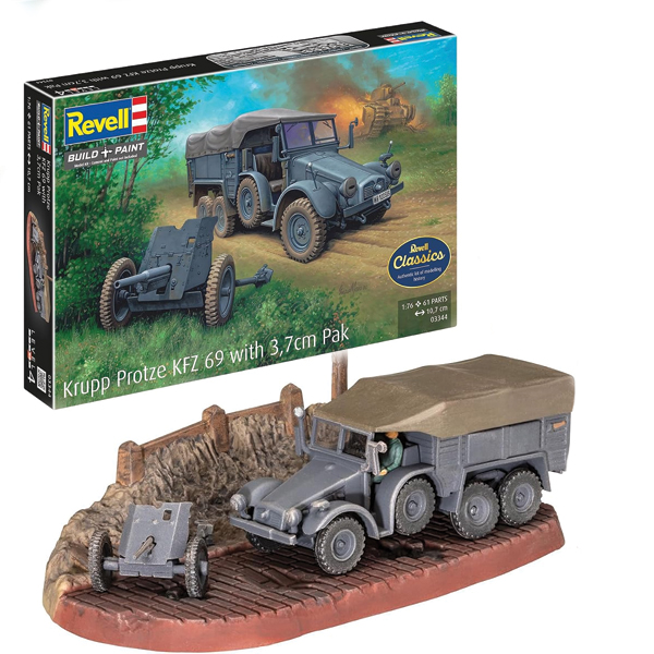 کیت نظامی ریول مدل Krupp Protze KFZ 69 مقیاس 1:76 کد 03344