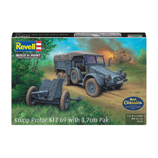کیت نظامی ریول مدل Krupp Protze KFZ 69 مقیاس 1:76 کد 03344