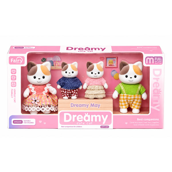 اسباب بازی خانواده گربه مدل Dreamy مجموعه 4 عددی