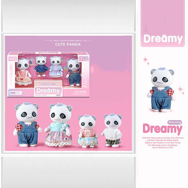اسباب بازی خانواده پاندا مدل Dreamy مجموعه 4 عددی