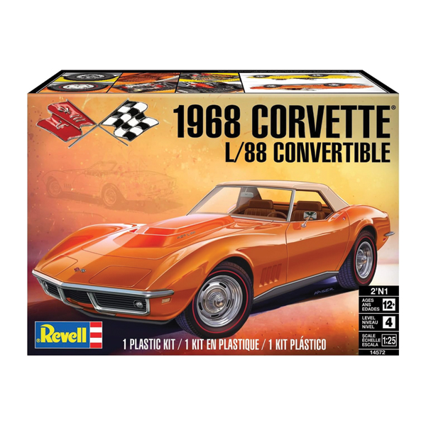 ماکت ماشین ریول مدل 1968Corvette L/88 Convertible مقیاس 1:25 کد 14572