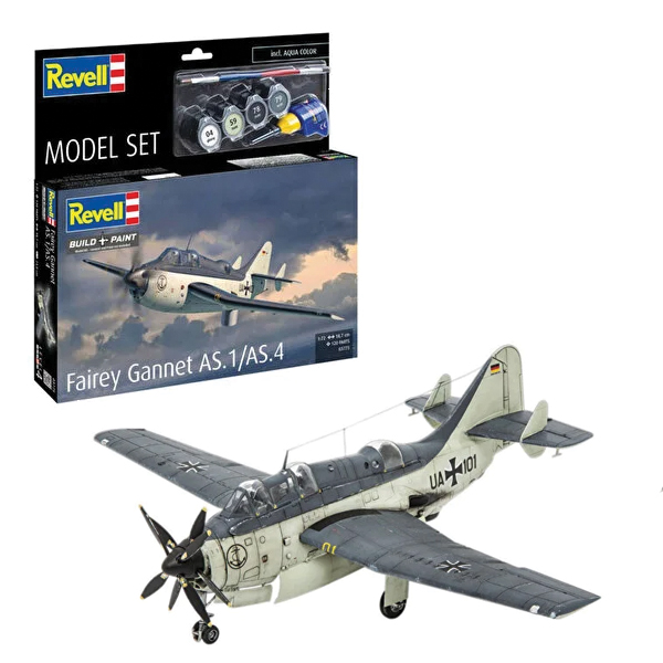 ماکت جنگنده ریول مدل Fairey Gannet AS.1/AS.4 مقیاس 1:72 کد 03775 با کیت رنگ آمیزی