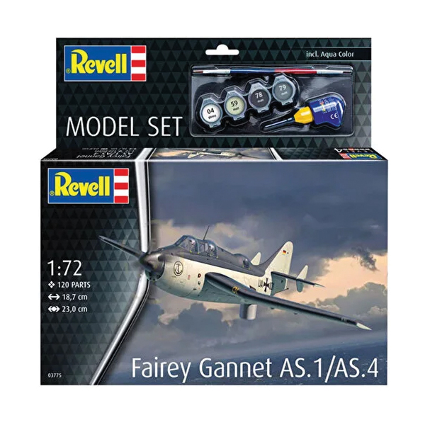 ماکت جنگنده ریول مدل Fairey Gannet AS.1/AS.4 مقیاس 1:72 کد 03775 با کیت رنگ آمیزی