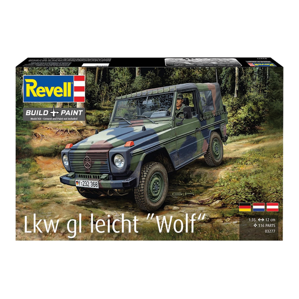 ماکت ماشین نظامی ریول مدل Lkw gl leicht Wolf مقیاس 1:35 کد 03277 با کیت رنگ آمیزی