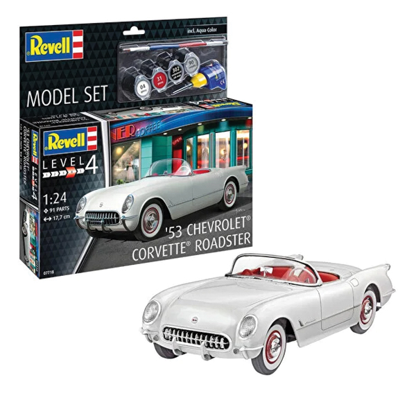 ماکت ماشین ریول مدل 53Chevrolet مقیاس 1:24 کد 07718 با کیت رنگ آمیزی