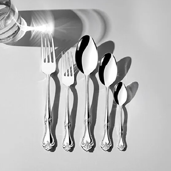 سرویس قاشق چنگال 6 نفره 30 پارچه نهیر مدل Lalezar