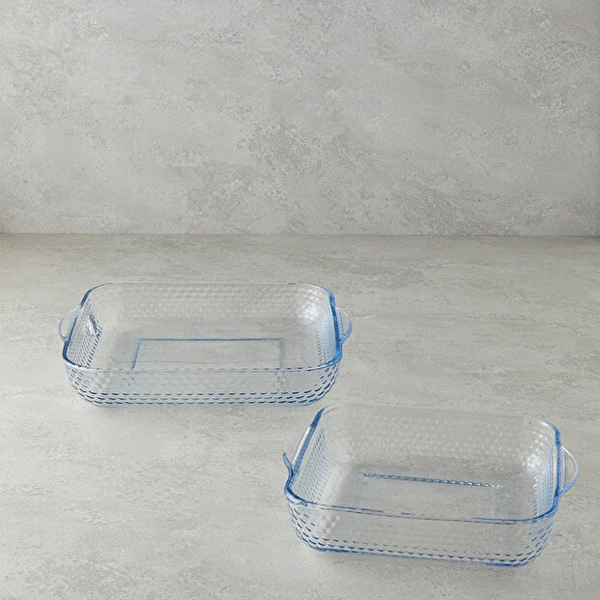 ست 2 عددی ظرف شیشه ای مربع انگلیش هوم مدل Bake&Serve
