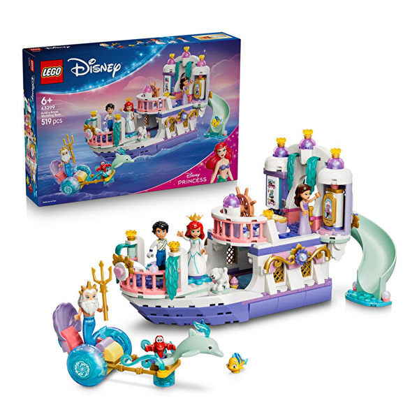 ویژگی های لگو سری دیزنی مدل Ariel's Royal Wedding Boat کد 43299