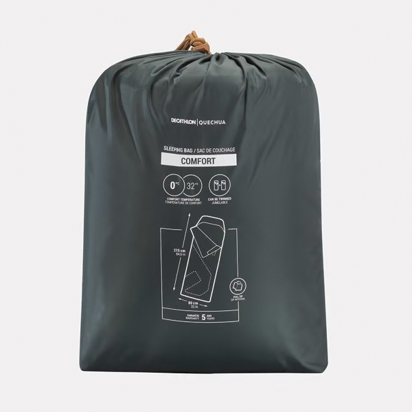 کیسه خواب کمپینگ کچوا مدل Arpenaz Comfort 0°C