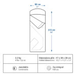 کیسه خواب کمپینگ کچوا مدل Arpenaz Comfort 0°C
