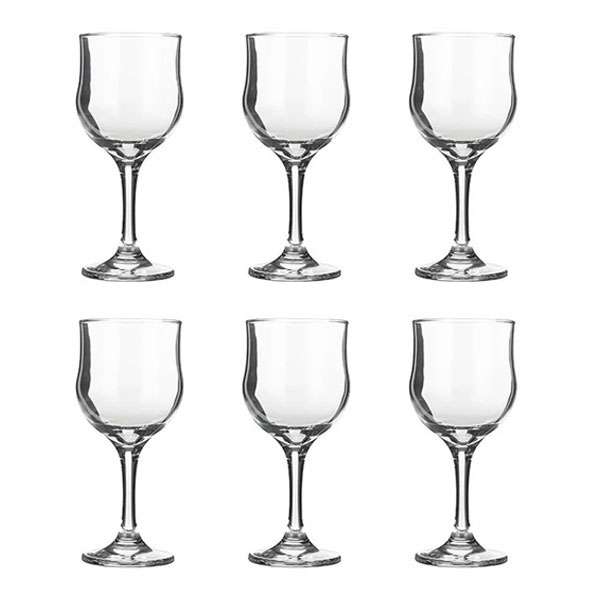 لیوان پایه دار 315 سی سی پاشاباغچه مدل TULIPE بسته 6 عددی کد 44162