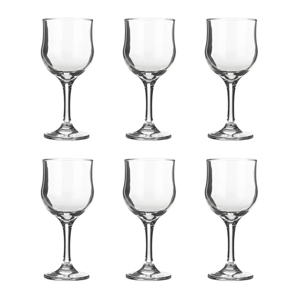لیوان پایه دار 240 سی سی پاشاباغچه مدل TULIPE بسته 6 عددی کد 44163