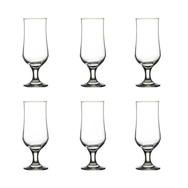 لیوان پایه دار 385 سی سی پاشاباغچه مدل TULIPE بسته 6 عددی کد 44169