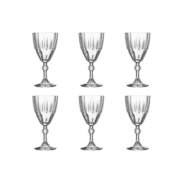 لیوان پایه دار 190 سی سی پاشاباغچه مدل DIAMOND بسته 6 عددی کد 44757