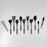 سرویس ابزار آشپزی 12 پارچه نهیر مدل Raven سیلیکونی مشکی