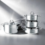 سرویس پخت و پز 19 پارچه استیل نهیر مدل Elegant