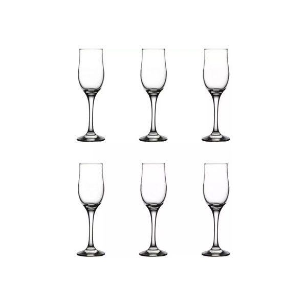 لیوان پایه دار 200 سی سی پاشاباغچه مدل TULIPE بسته 6 عددی کد 44160