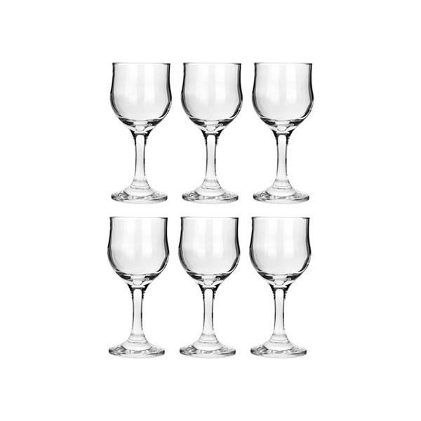 لیوان پایه دار 200 سی سی پاشاباغچه مدل TULIPE بسته 6 عددی کد 44167