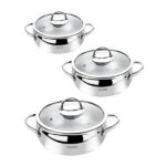 سرویس قابلمه استیل کوچک 6 پارچه نهیر مدل SILVER